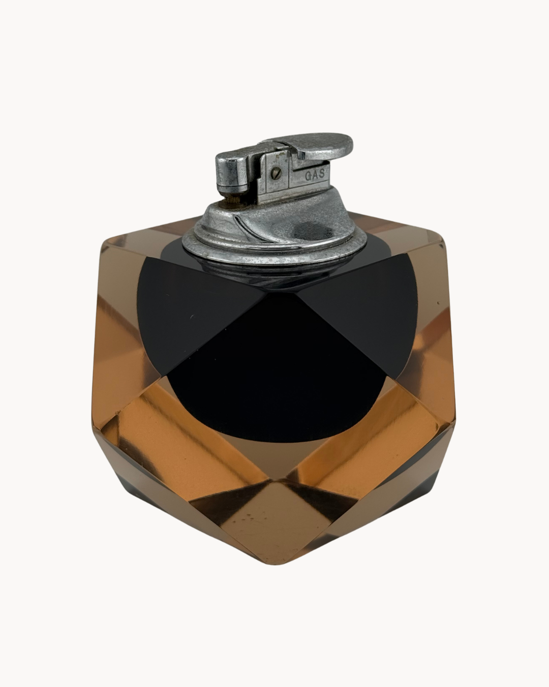 Table lighter and Ashtray | Murano glass | Brown
