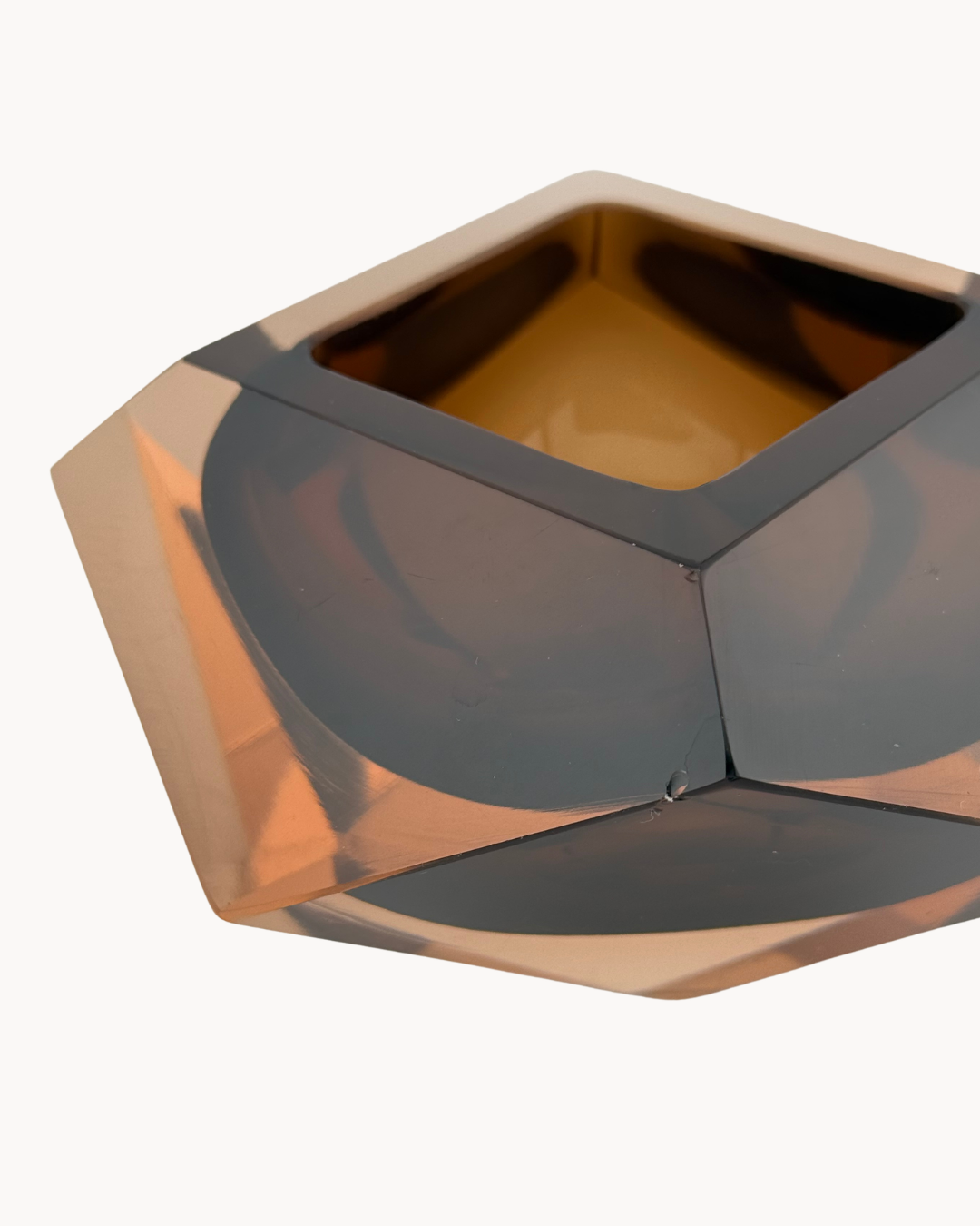 Table lighter and Ashtray | Murano glass | Brown