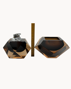 Table lighter and Ashtray | Murano glass | Brown