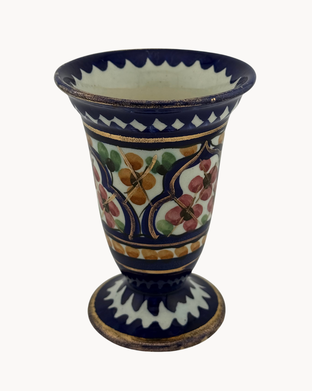Majolica Holland Vase | Earthenware | Hand-painted Floral Motif