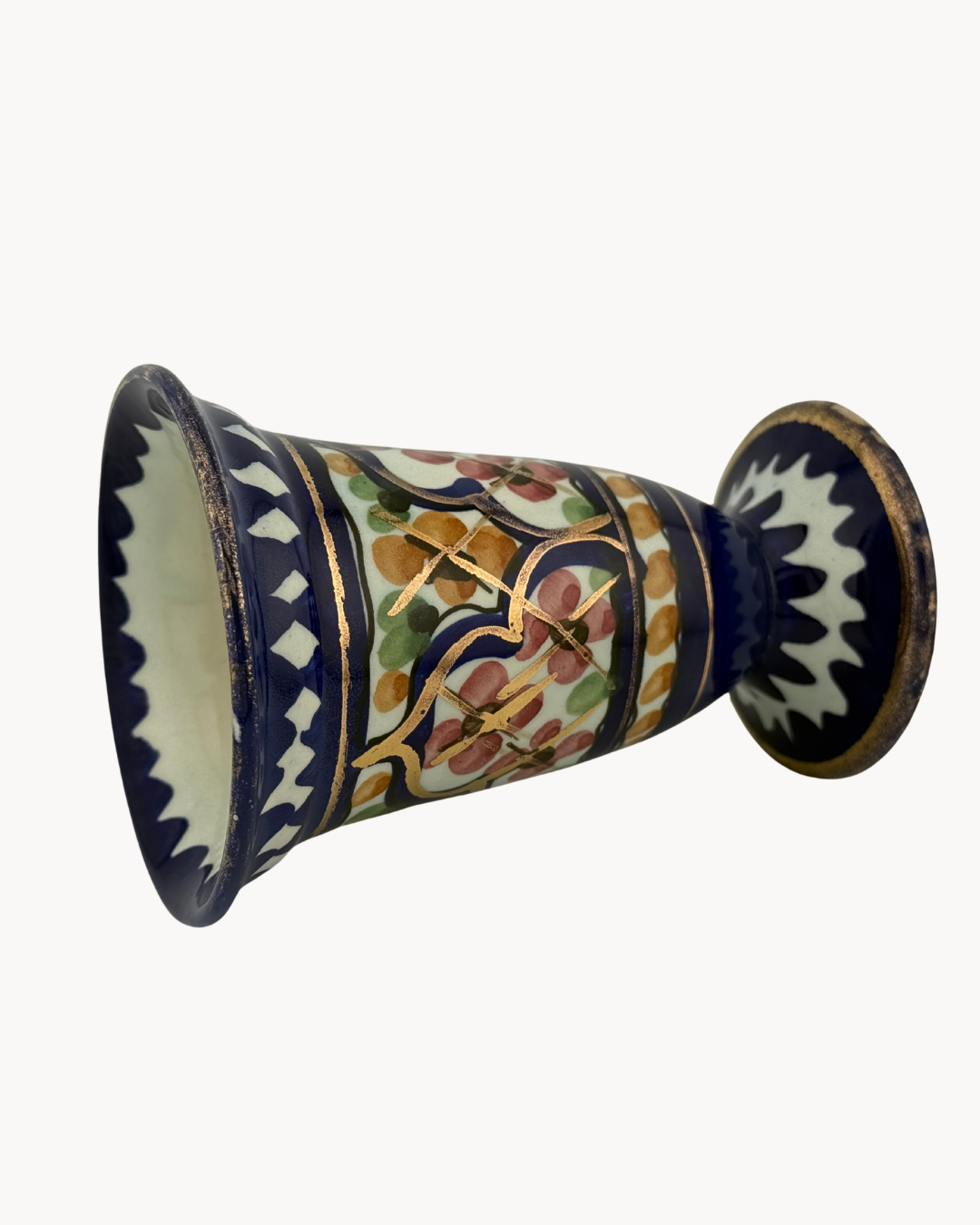 Majolica Holland Vase | Earthenware | Hand-painted Floral Motif