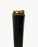 Tall Table Lighter | Leather & Brass | Manual Thumbwheel Spark