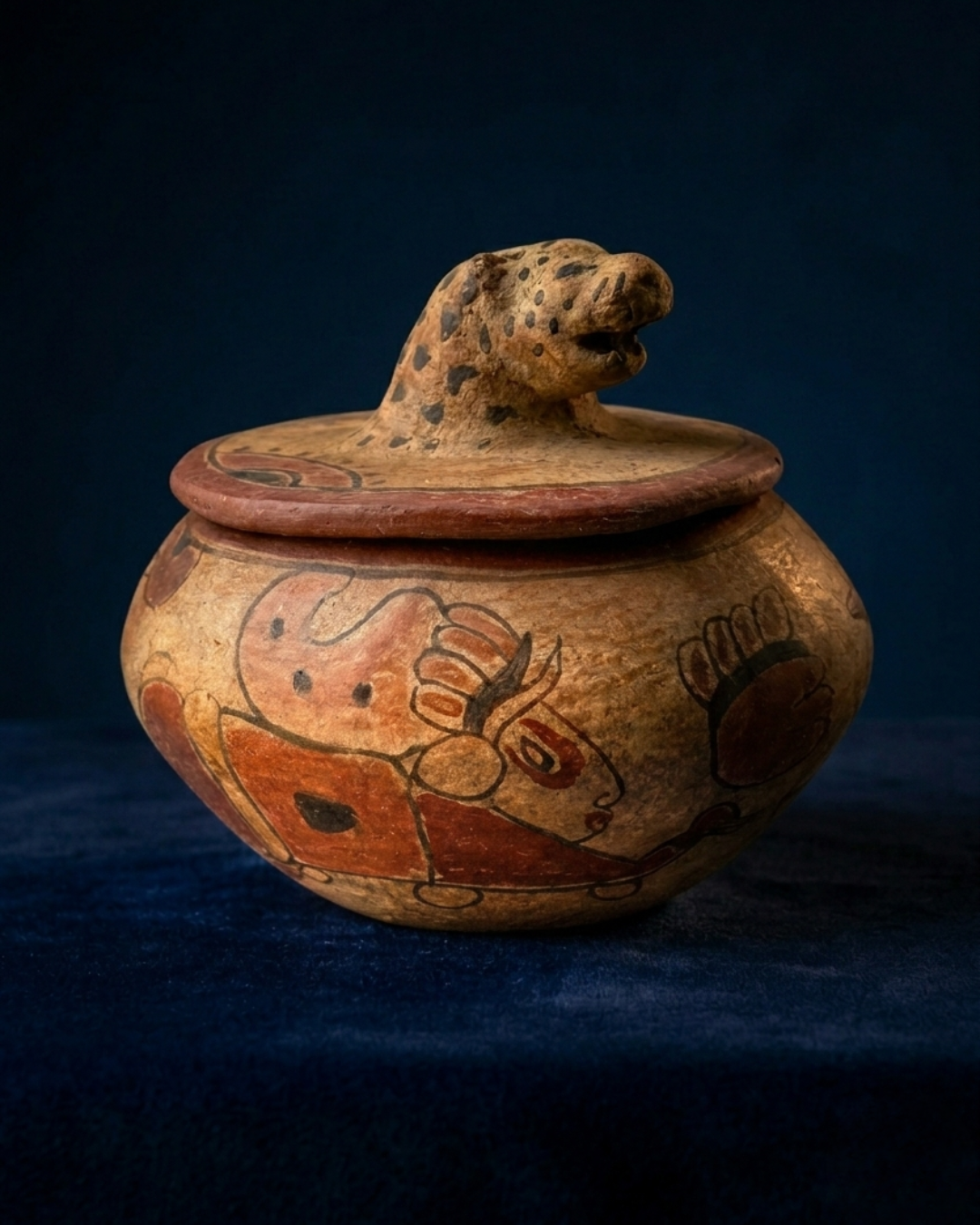 Oscar Rodolfo Mendoza Jaguar Bowl | Earthware | Hand-painted