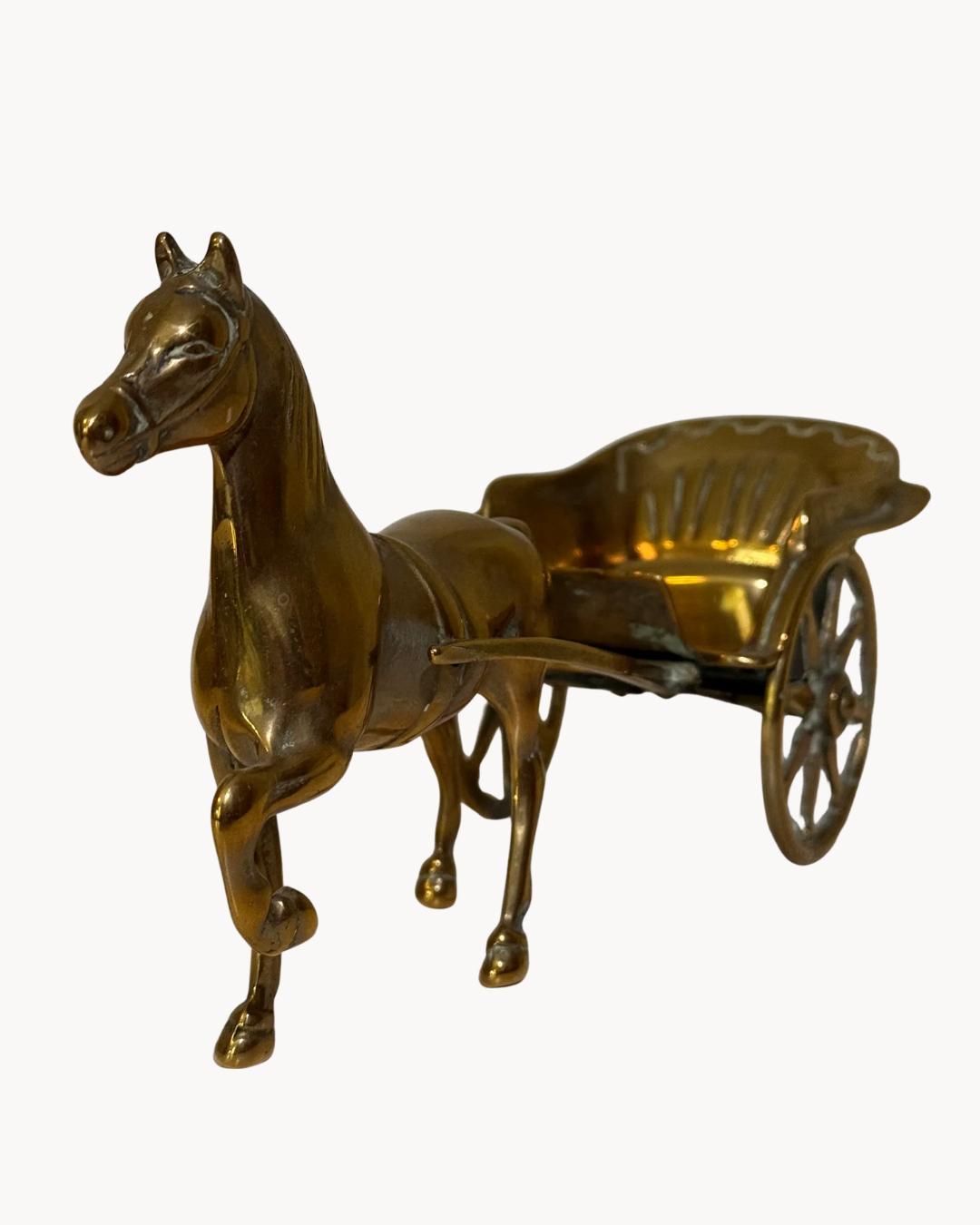 Horse and Cart from France | Brass | Gold-Coloured