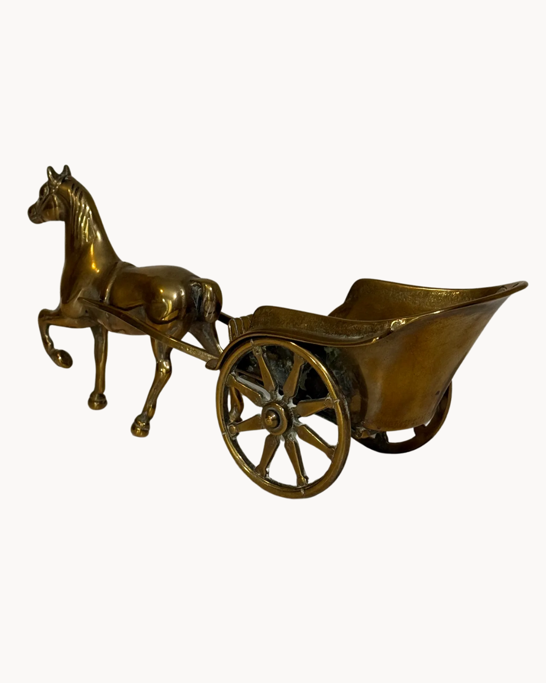 Horse and Cart from France | Brass | Gold-Coloured