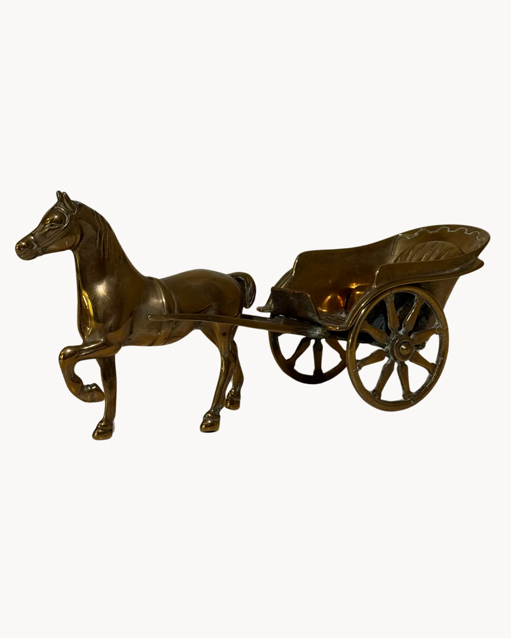Horse and Cart from France | Brass | Gold-Coloured