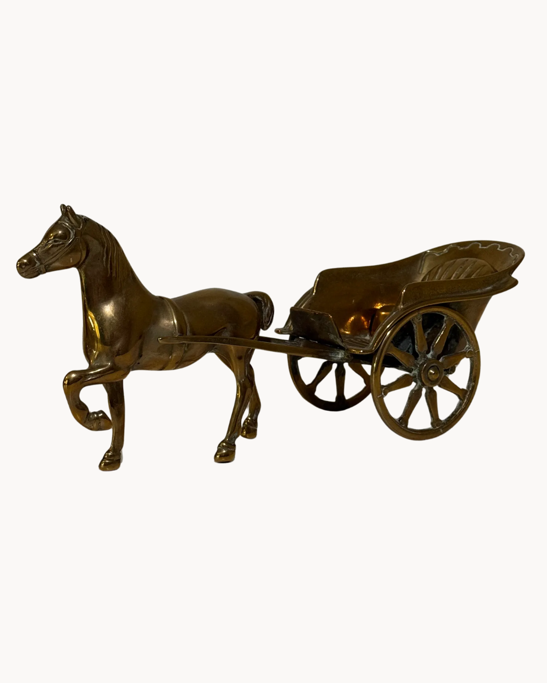 Horse and Cart from France | Brass | Gold-Coloured