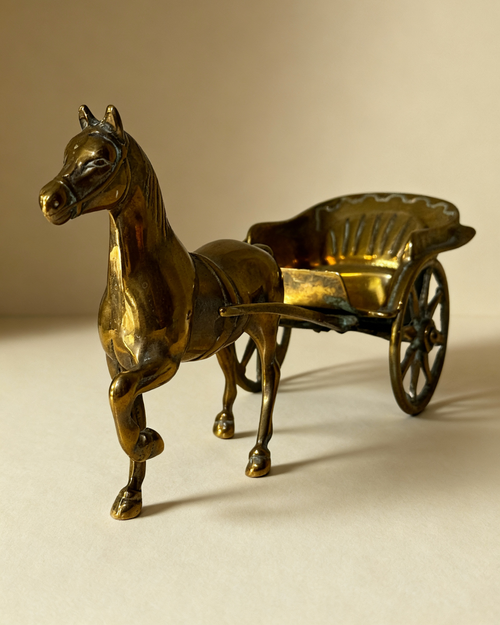 Horse and Cart from France | Brass | Gold-Coloured